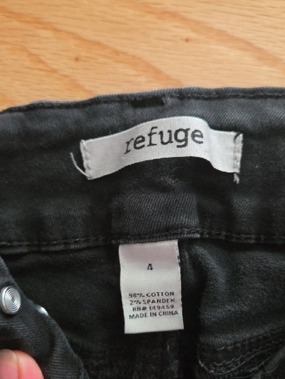 refuge Black Skinny Ripped Jeans - Picture 2 of 11